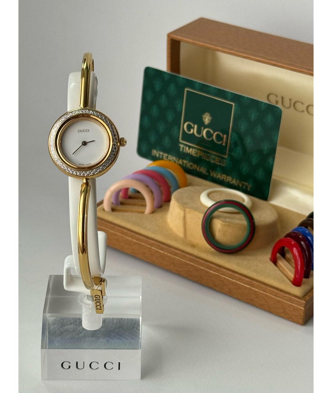 GUCCI Золотые позолоченные часы, фото 5