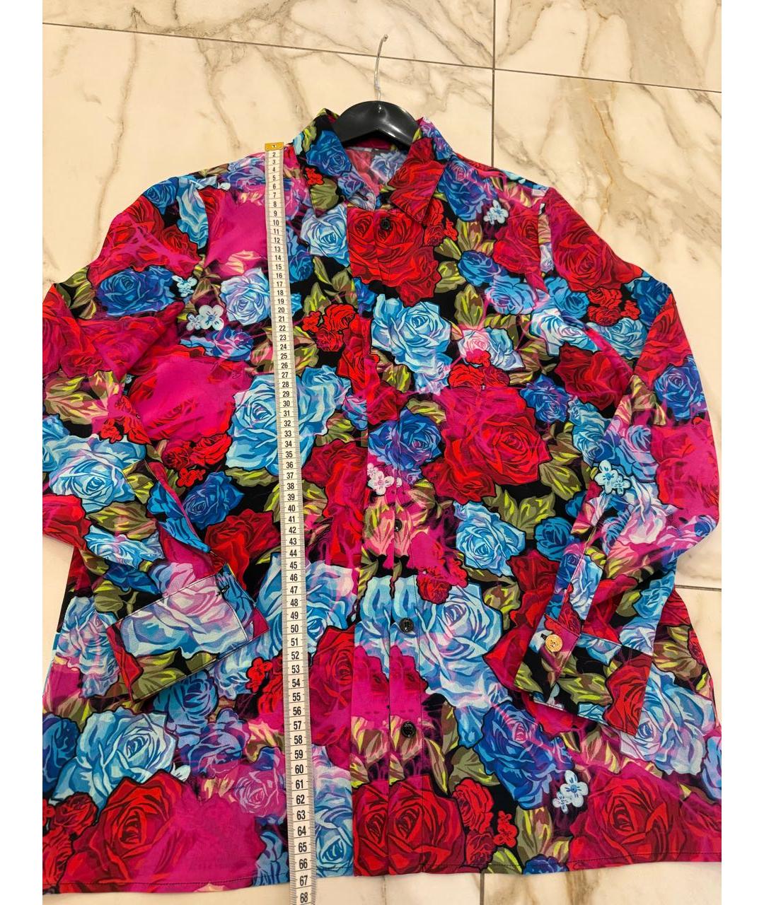 VERSACE Мульти шелковая блузы, фото 4