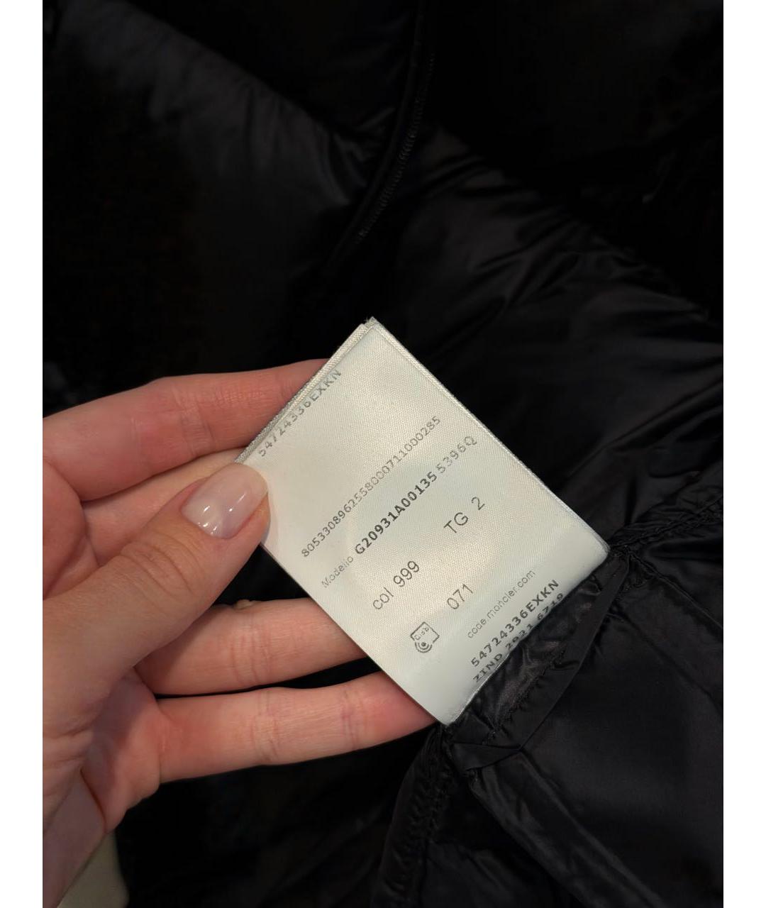 MONCLER Черная полиамидовая куртка, фото 6