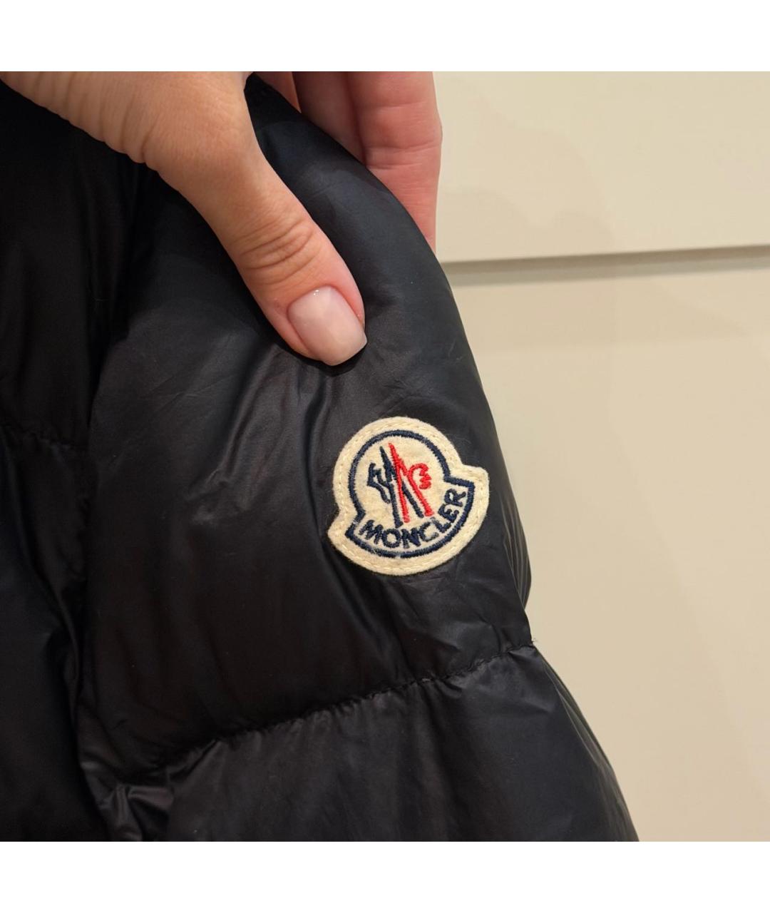 MONCLER Черная полиамидовая куртка, фото 4