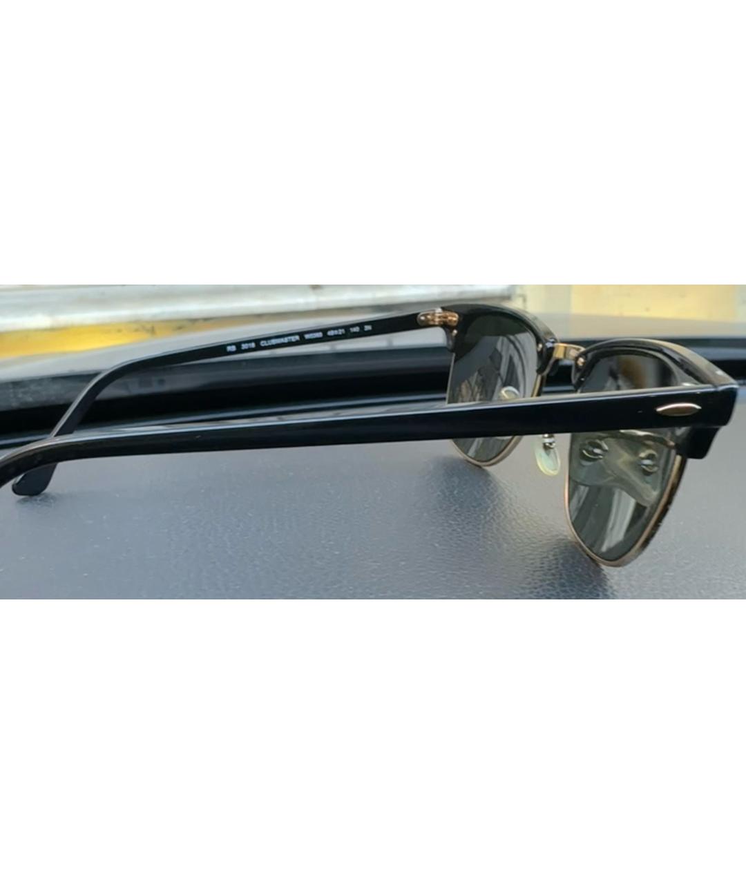 RAY BAN Зеленые пластиковые солнцезащитные очки, фото 2