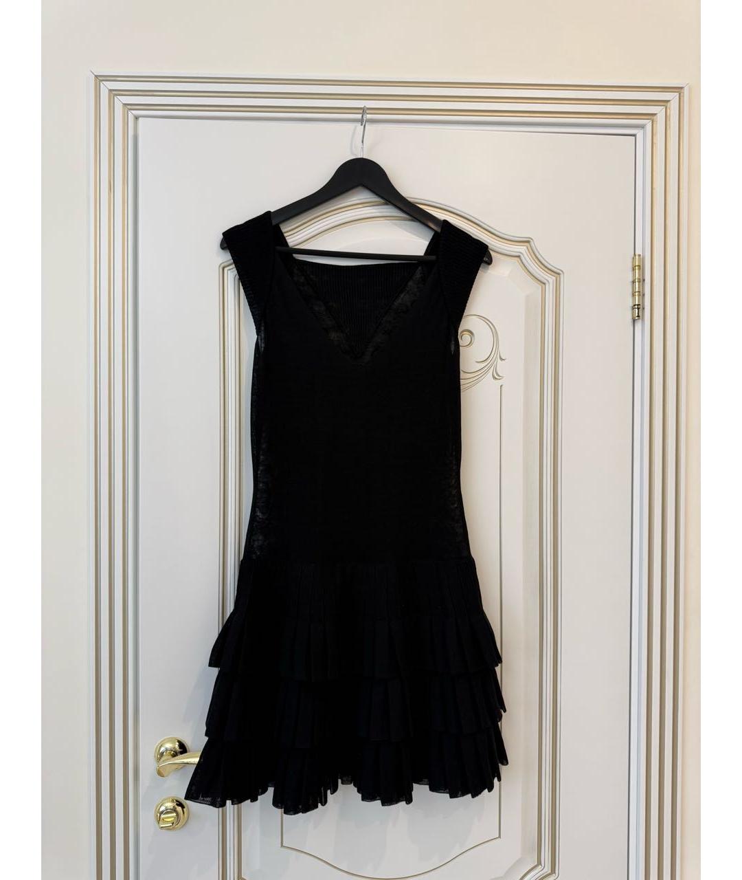 CHANEL Черное льняное коктейльное платье, фото 8