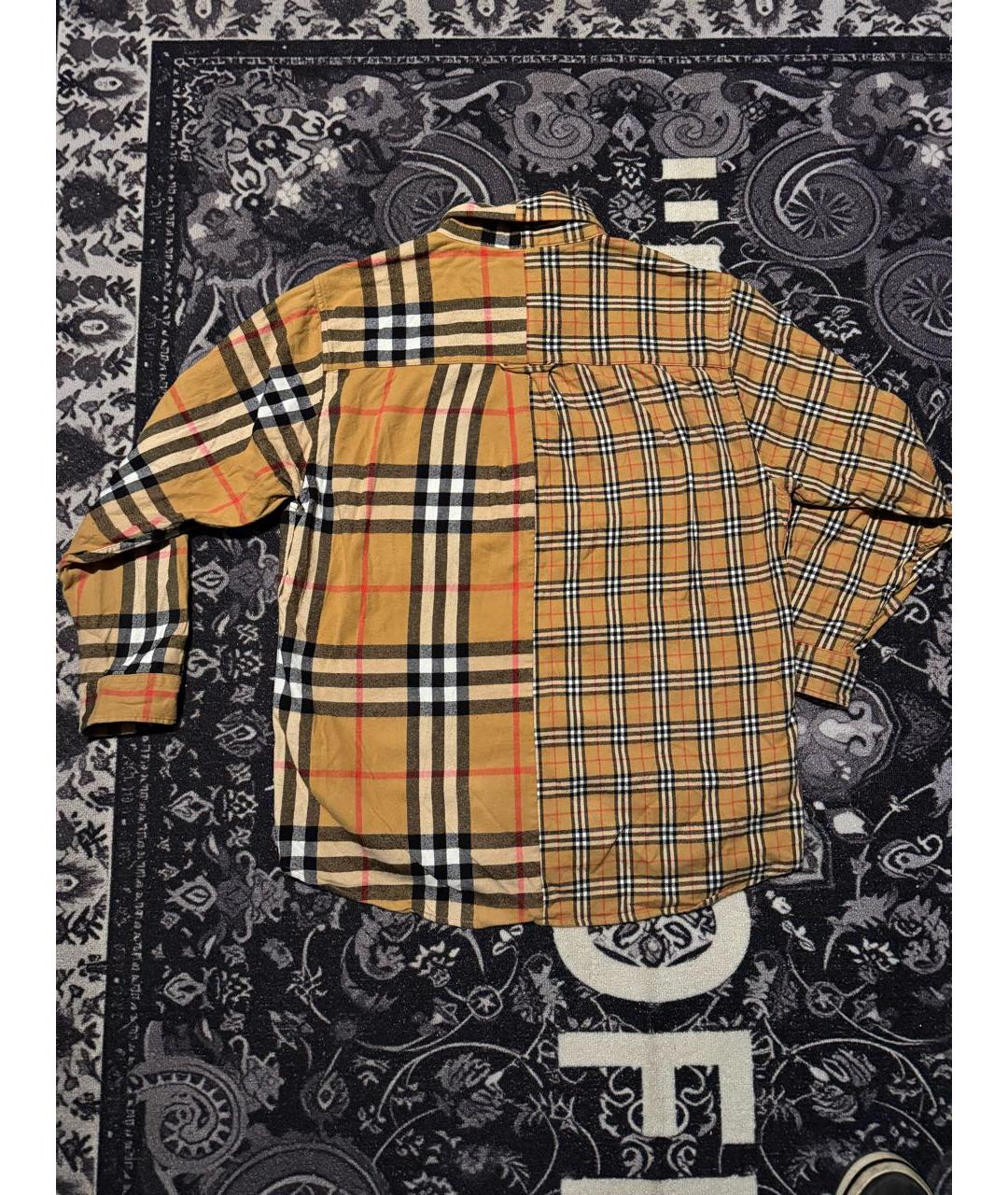 BURBERRY Коричневая хлопко-шерстяная кэжуал рубашка, фото 2