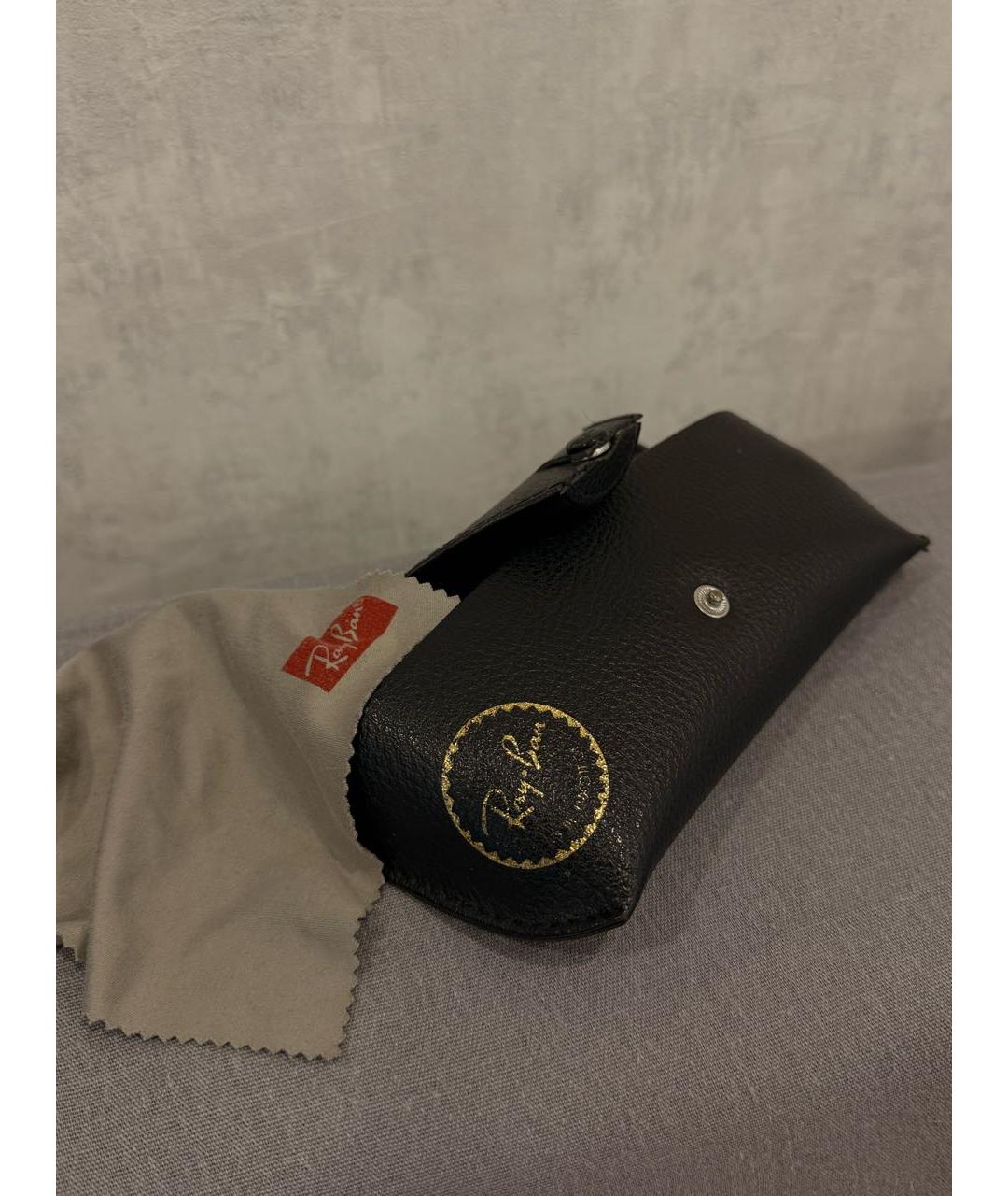 RAY BAN Черные металлические солнцезащитные очки, фото 4
