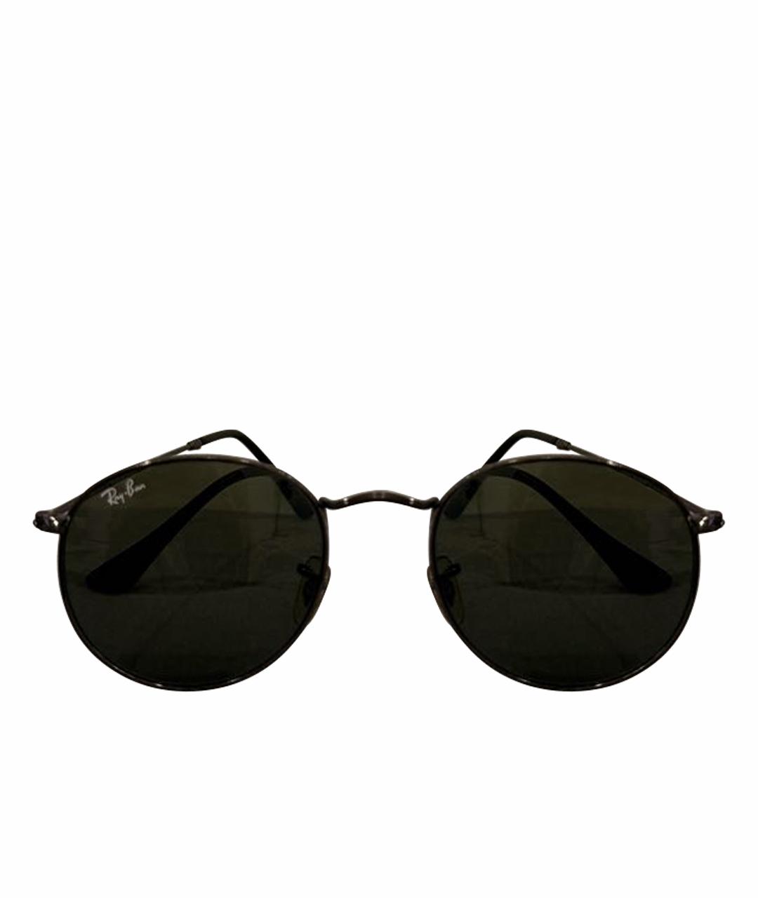 RAY BAN Черные металлические солнцезащитные очки, фото 1