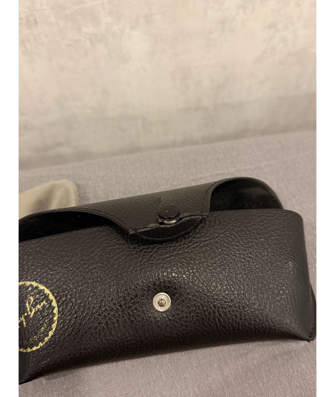 RAY BAN Черные металлические солнцезащитные очки, фото 5