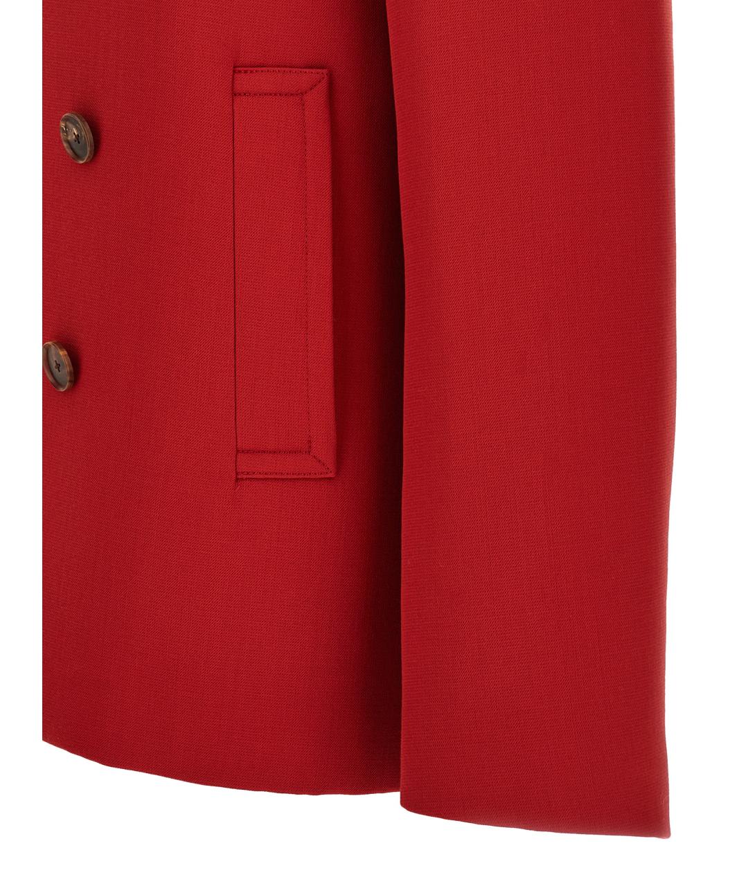 AURALEE Красное шерстяное пальто, фото 4