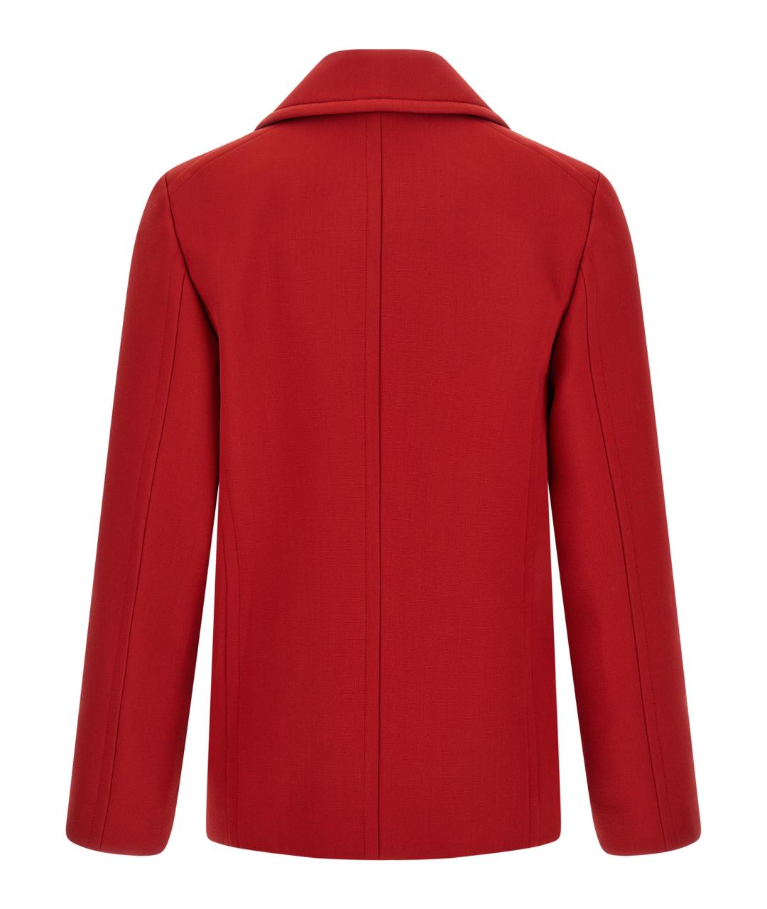 AURALEE Красное шерстяное пальто, фото 2