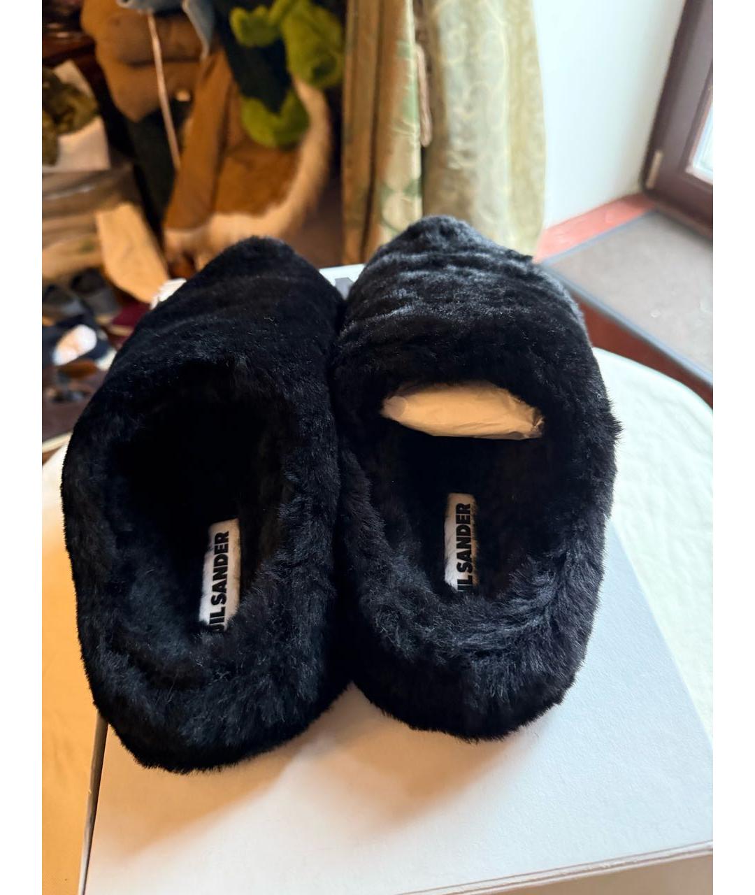 JIL SANDER Черные сабо, фото 4