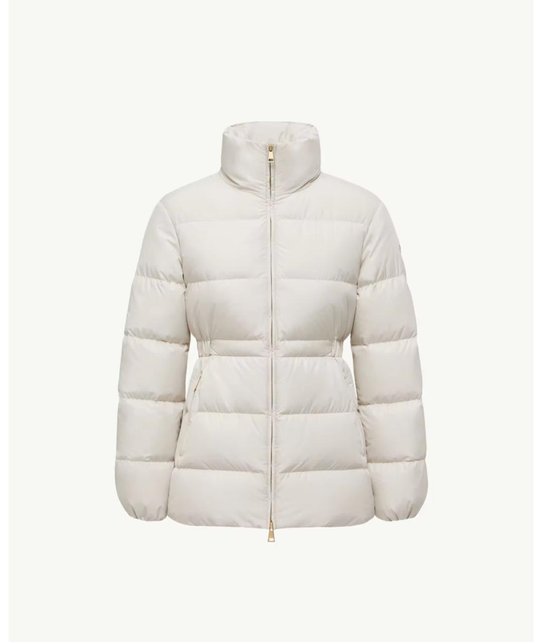 MONCLER Бежевый полиэстеровый пуховик, фото 6