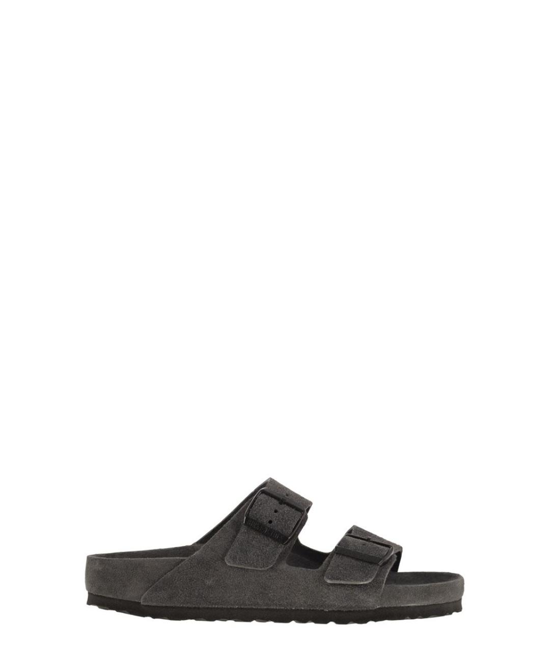 BIRKENSTOCK Серые замшевые сандалии, фото 1