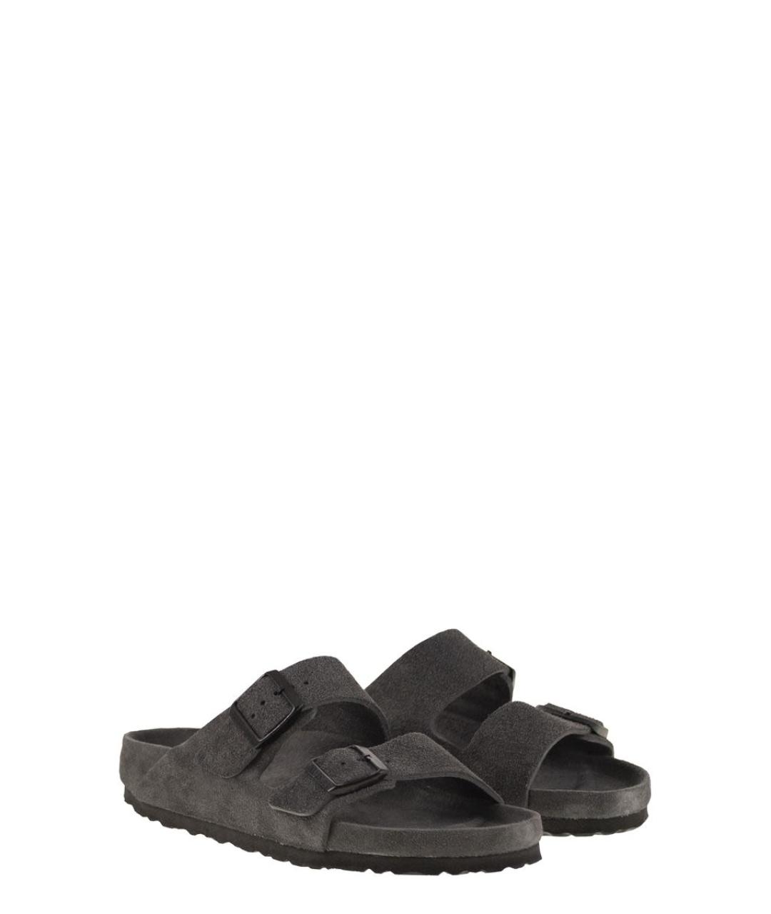 BIRKENSTOCK Серые замшевые сандалии, фото 4