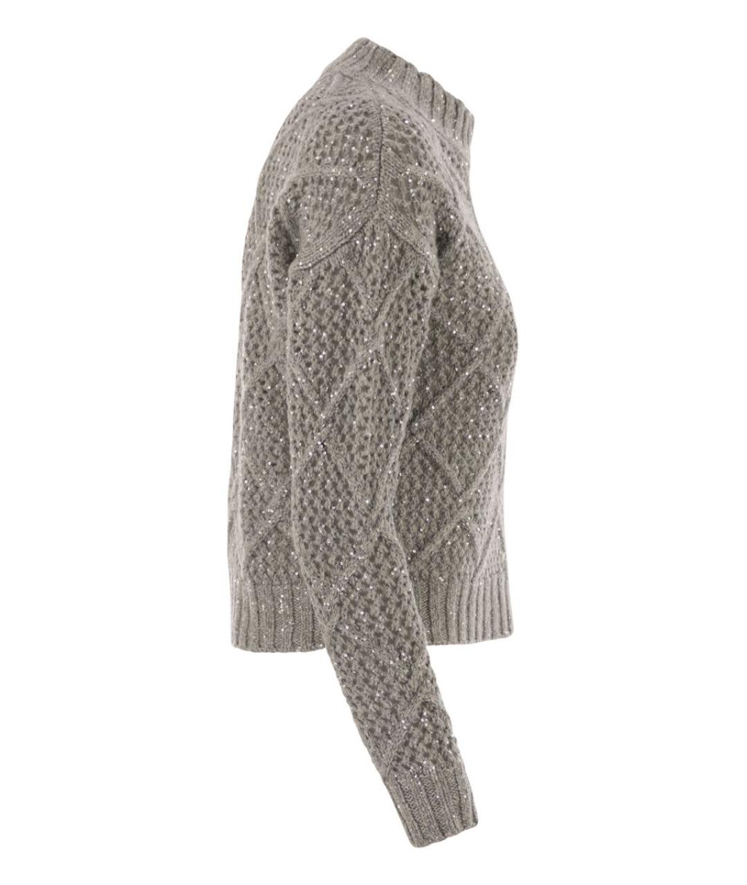 MAX MARA Серый шерстяной джемпер / свитер, фото 3