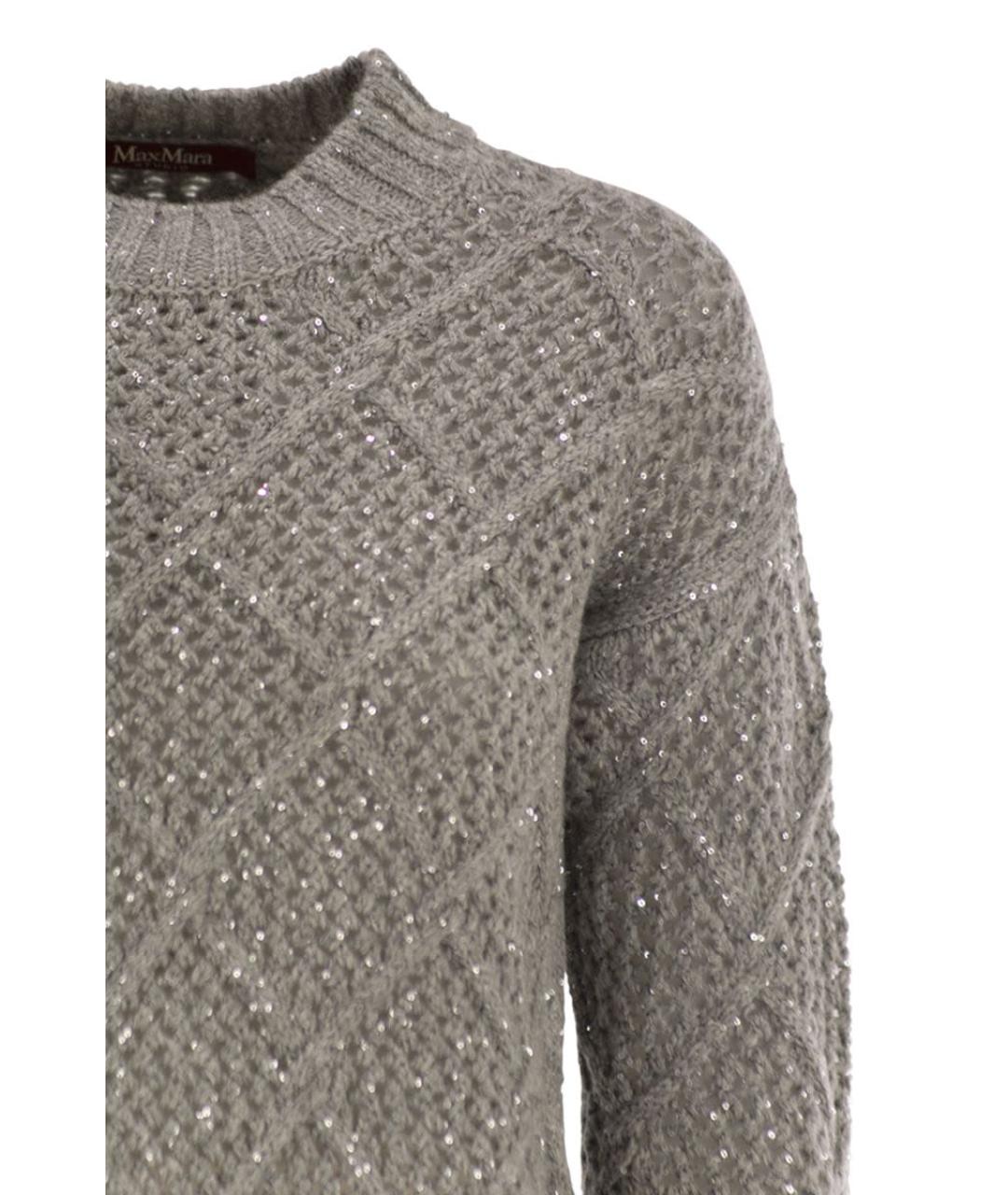 MAX MARA Серый шерстяной джемпер / свитер, фото 4