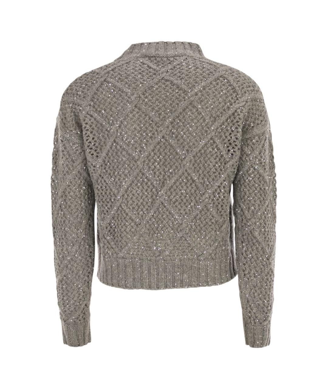 MAX MARA Серый шерстяной джемпер / свитер, фото 2