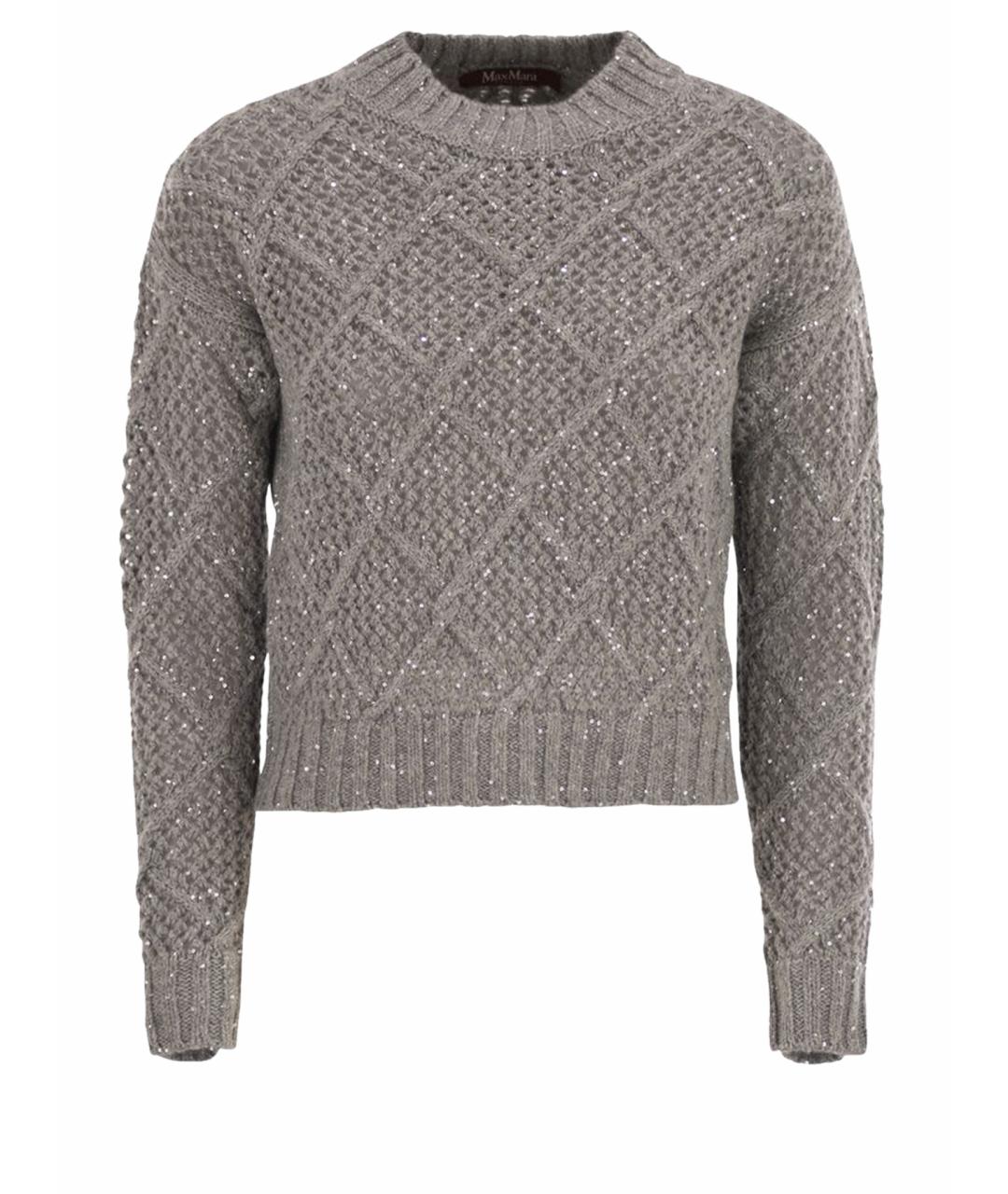 MAX MARA Серый шерстяной джемпер / свитер, фото 1
