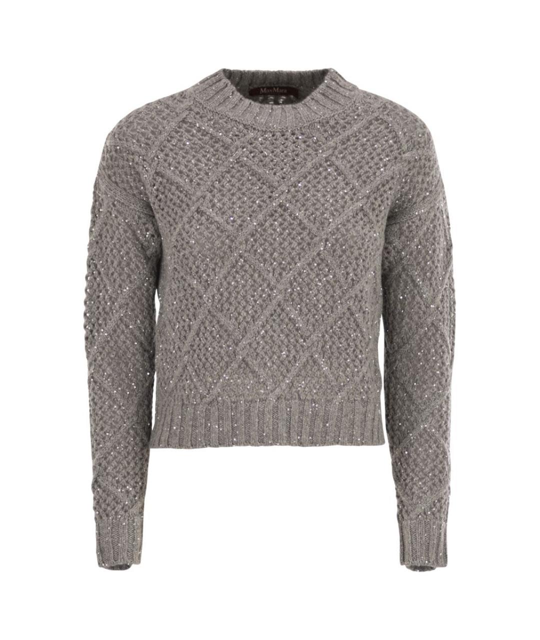 MAX MARA Серый шерстяной джемпер / свитер, фото 5