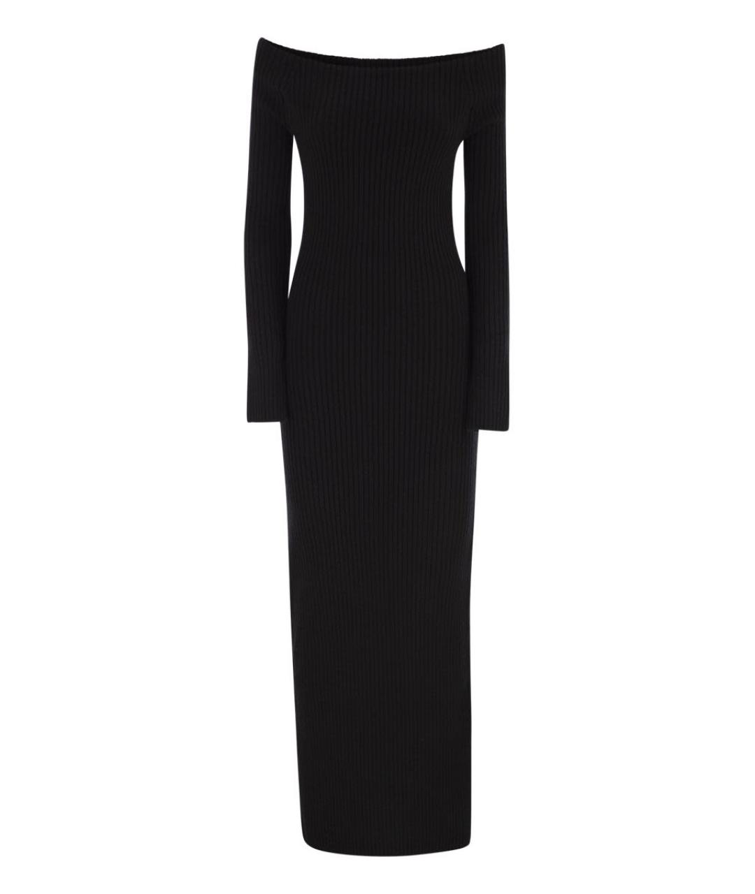 MAX MARA Черное шерстяное повседневное платье, фото 1