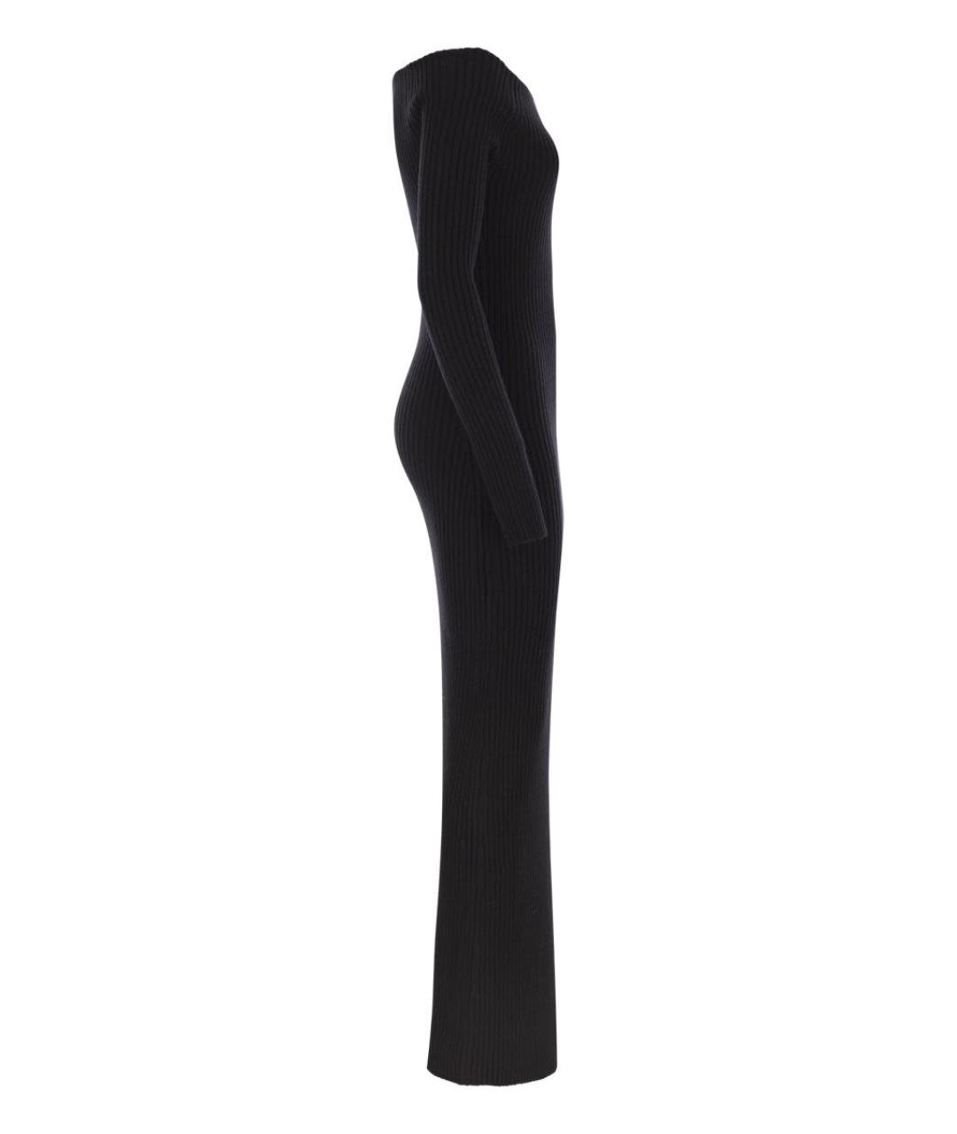 MAX MARA Черное шерстяное повседневное платье, фото 3