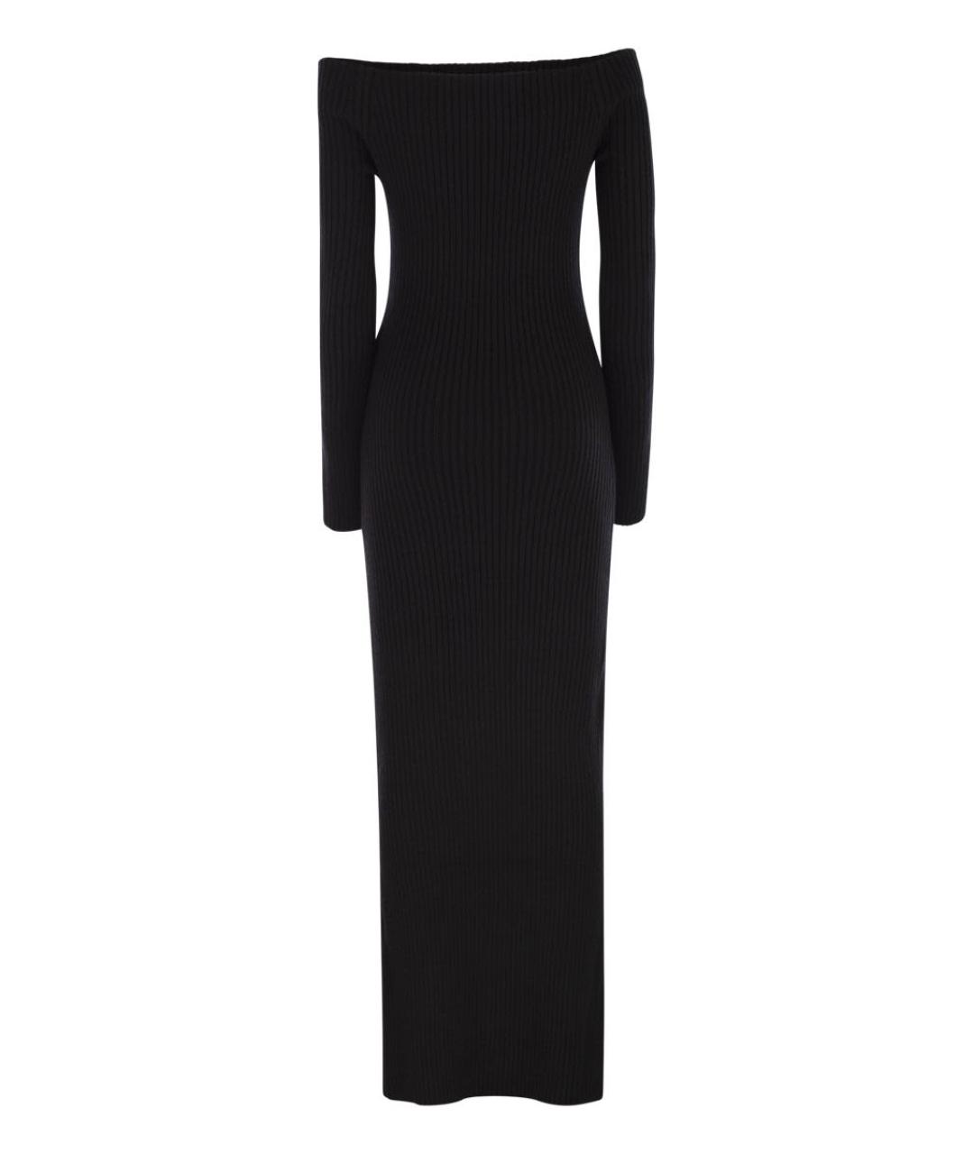 MAX MARA Черное шерстяное повседневное платье, фото 2