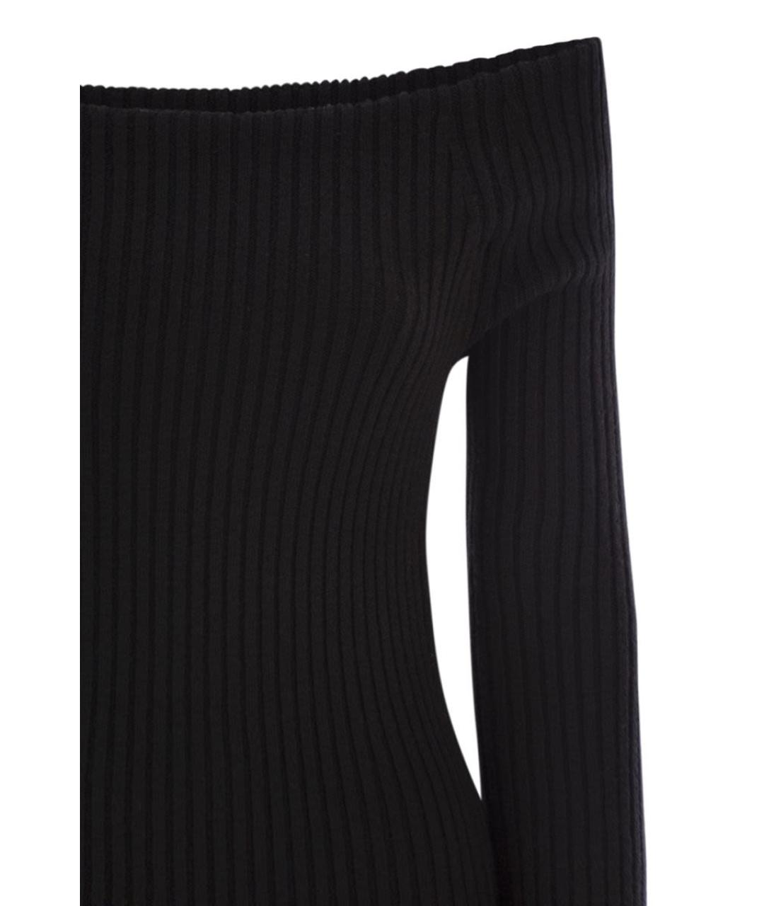 MAX MARA Черное шерстяное повседневное платье, фото 4