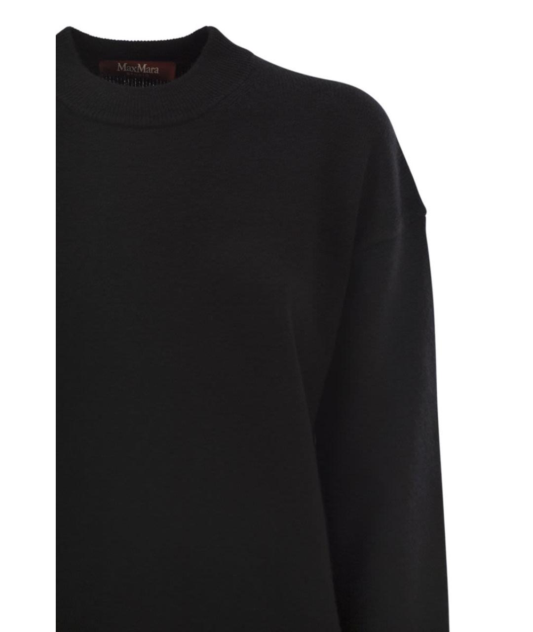 MAX MARA Черный шерстяной джемпер / свитер, фото 4