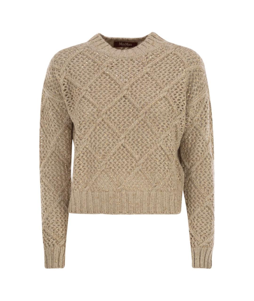 MAX MARA Бежевый шерстяной джемпер / свитер, фото 1