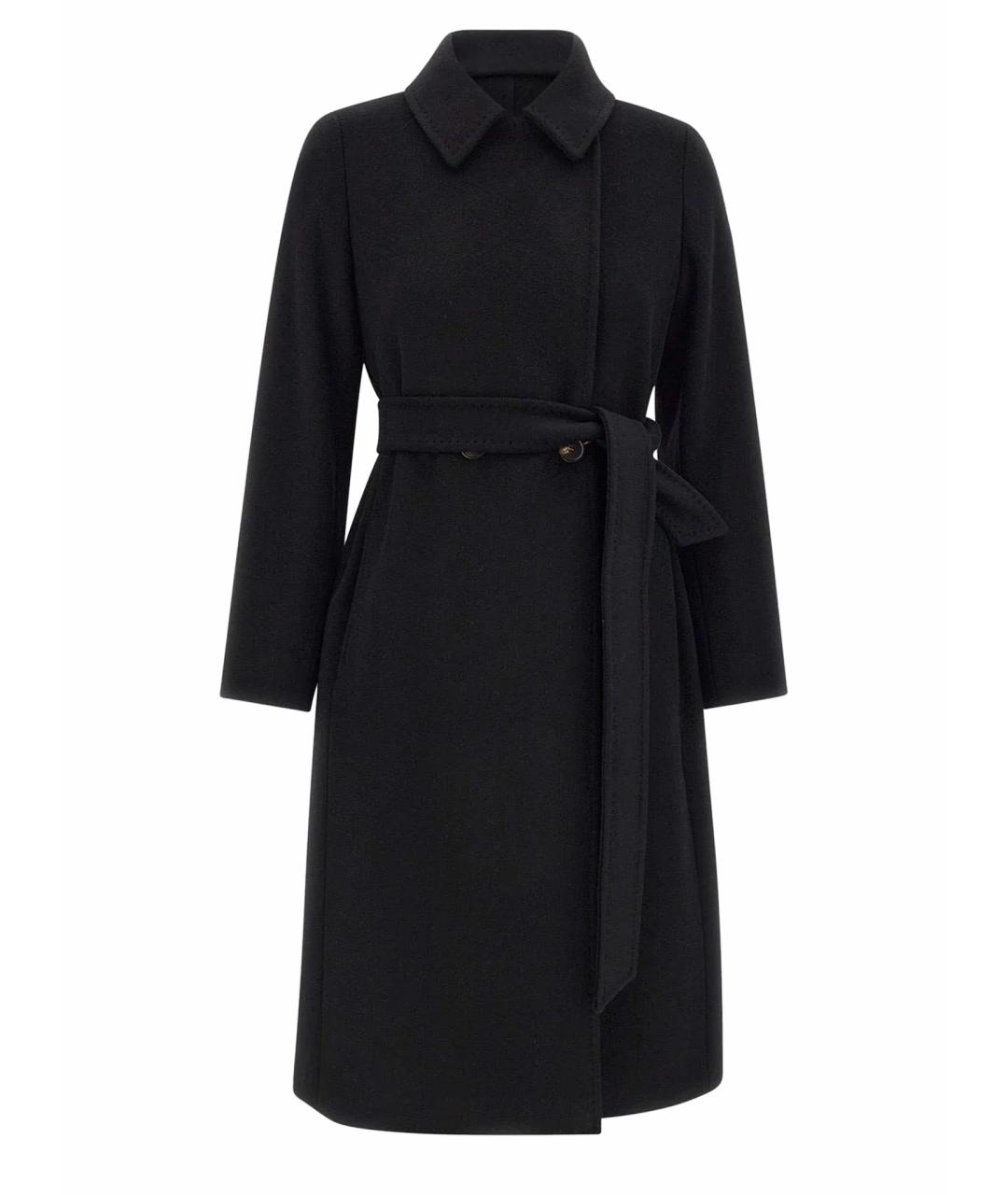 MAX MARA STUDIO Черное шерстяное пальто, фото 1