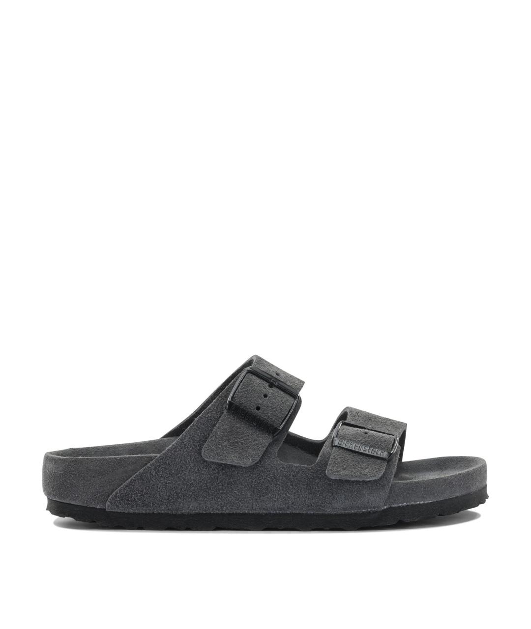 BIRKENSTOCK Серые кожаные сандалии, фото 1