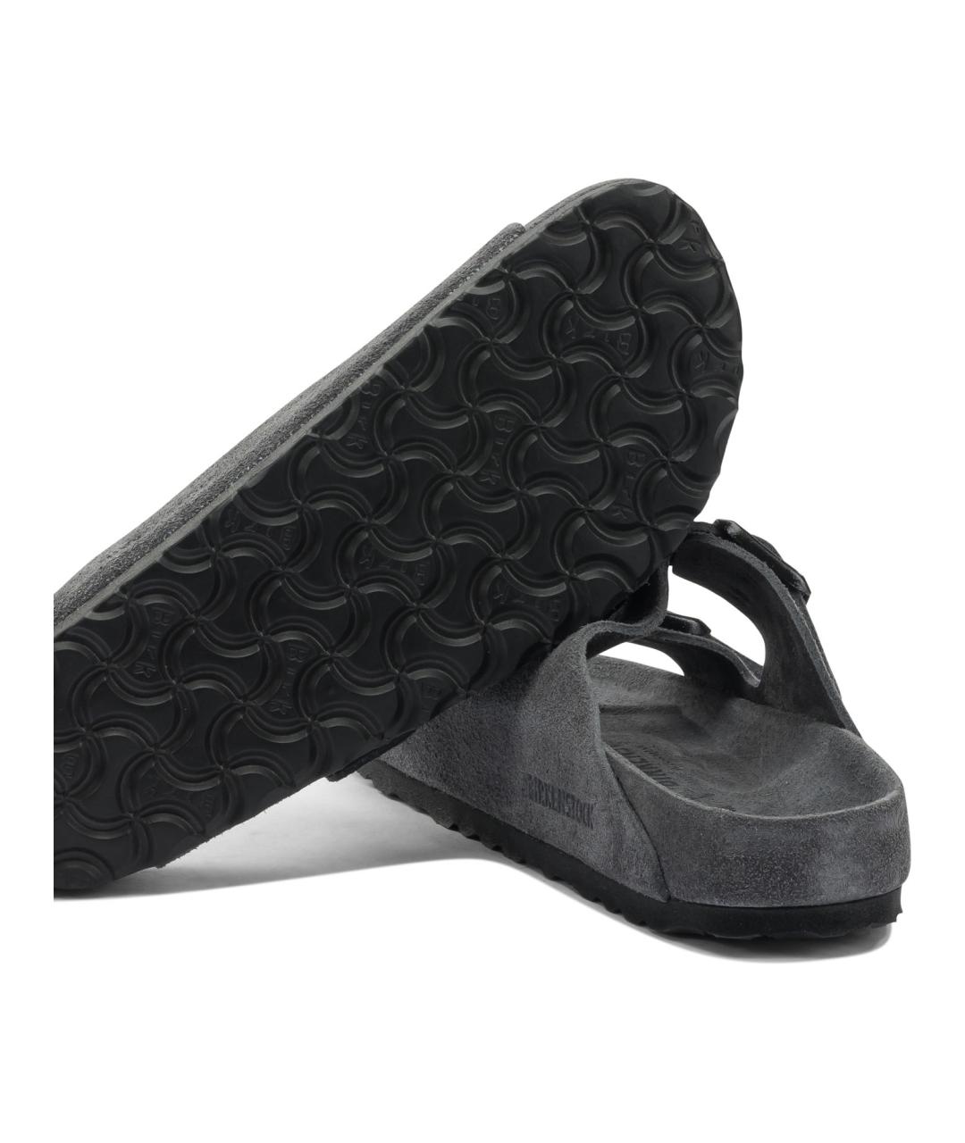 BIRKENSTOCK Серые кожаные сандалии, фото 5
