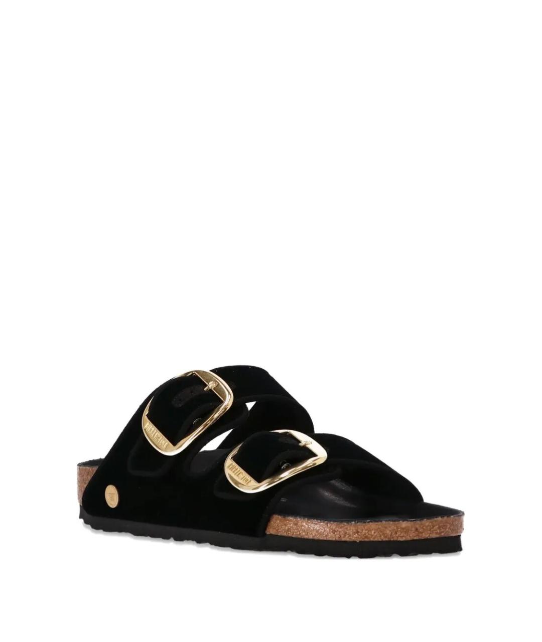 BIRKENSTOCK Черные кожаные сандалии, фото 2