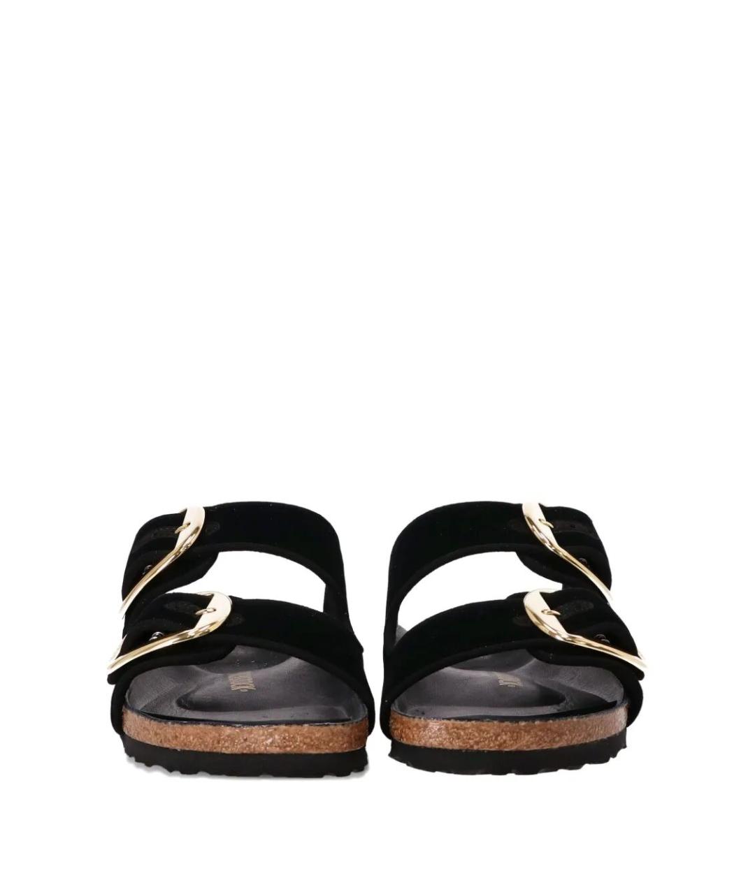 BIRKENSTOCK Черные кожаные сандалии, фото 4