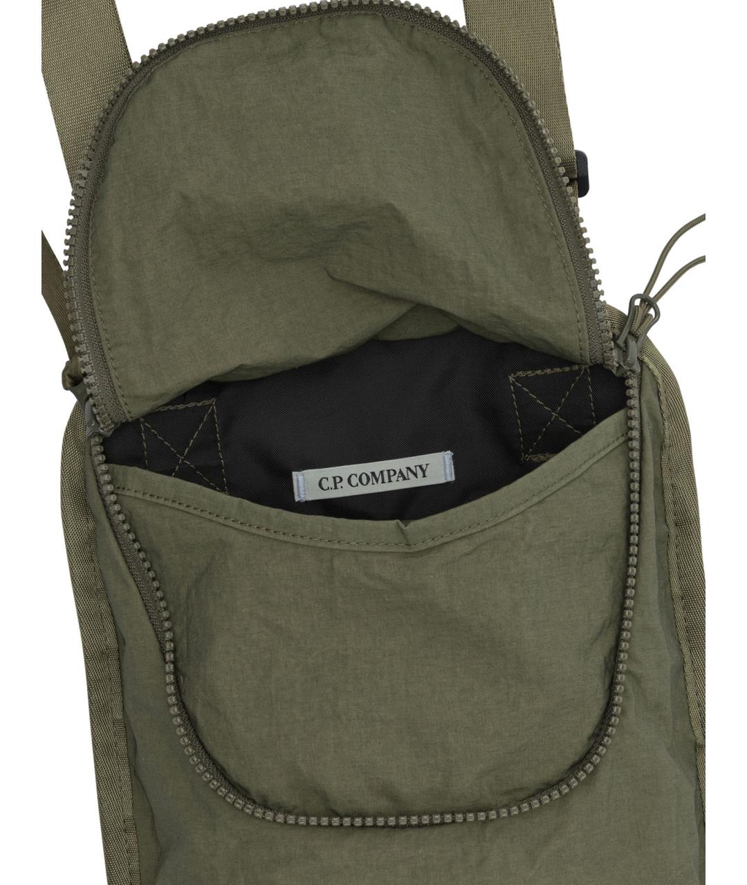 CP COMPANY Зеленая синтетическая сумка на плечо, фото 4