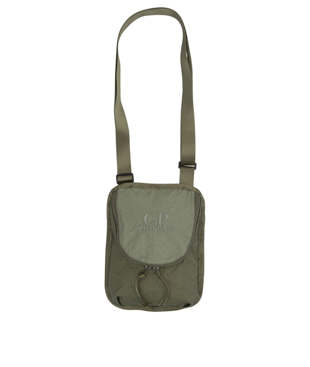 CP COMPANY Зеленая синтетическая сумка на плечо, фото 1