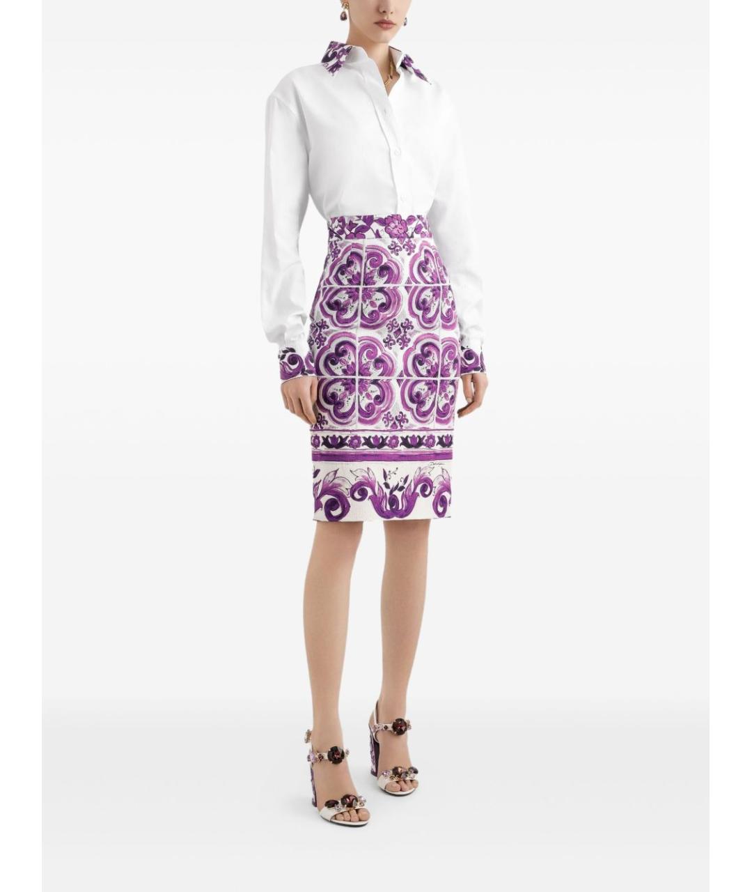 DOLCE&GABBANA Белая хлопковая рубашка, фото 5