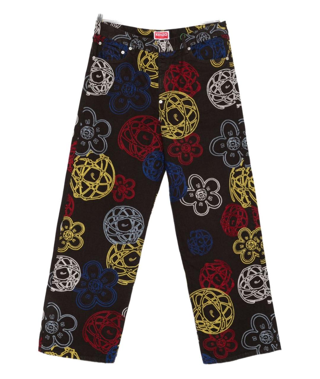 KENZO Коричневые хлопковые повседневные брюки, фото 1