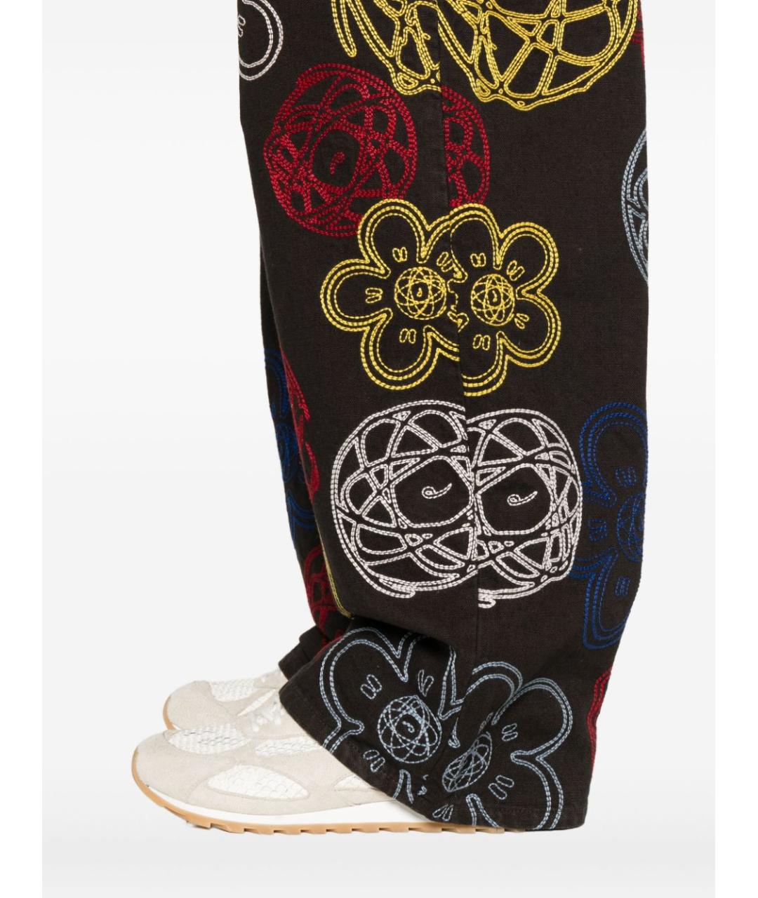 KENZO Коричневые хлопковые повседневные брюки, фото 2