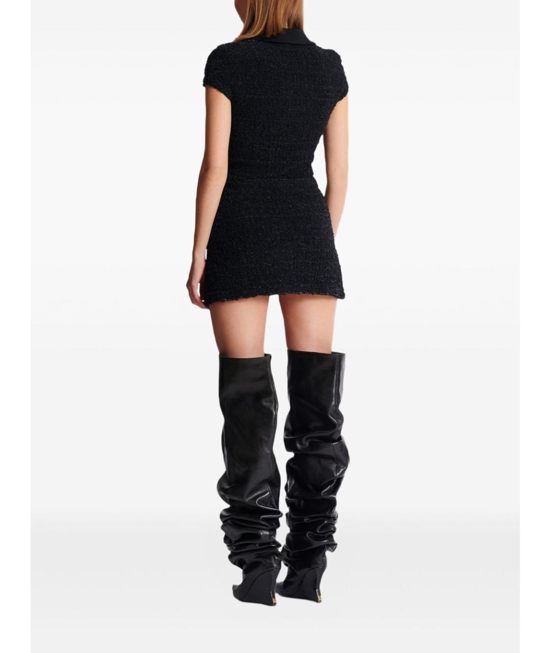 BALMAIN Черная вискозная юбка мини, фото 5