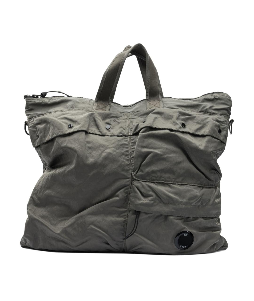 CP COMPANY Серая синтетическая сумка на плечо, фото 1