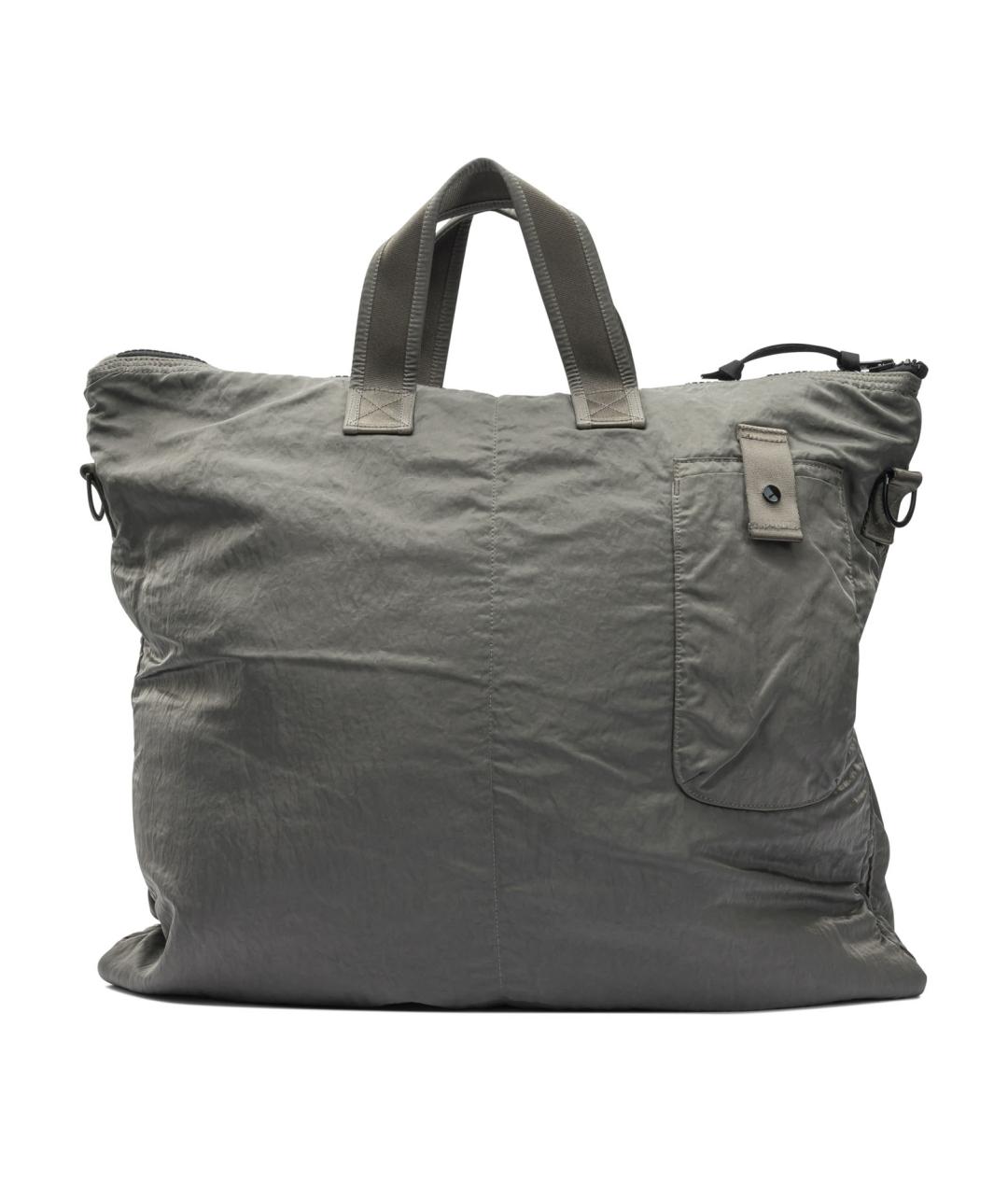 CP COMPANY Серая синтетическая сумка на плечо, фото 3