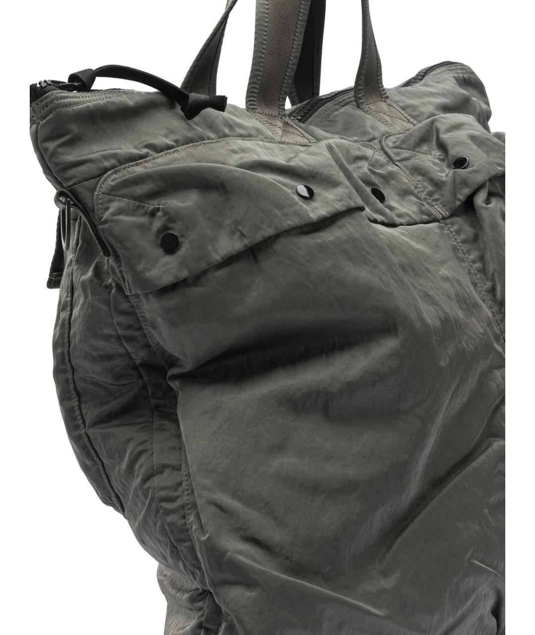 CP COMPANY Серая синтетическая сумка на плечо, фото 4