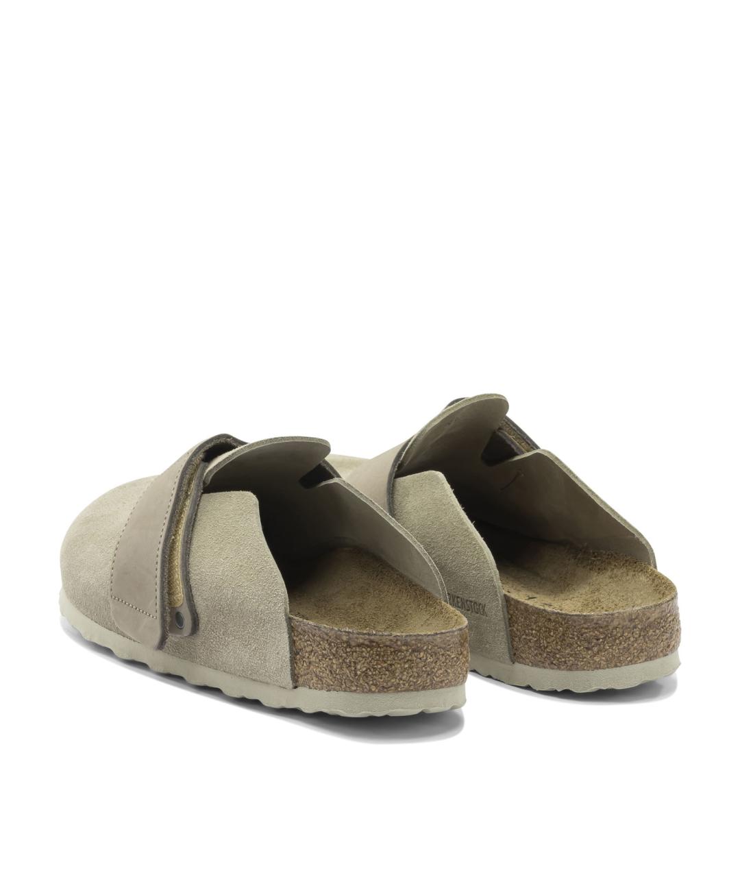 BIRKENSTOCK Бежевые кожаные сандалии, фото 4