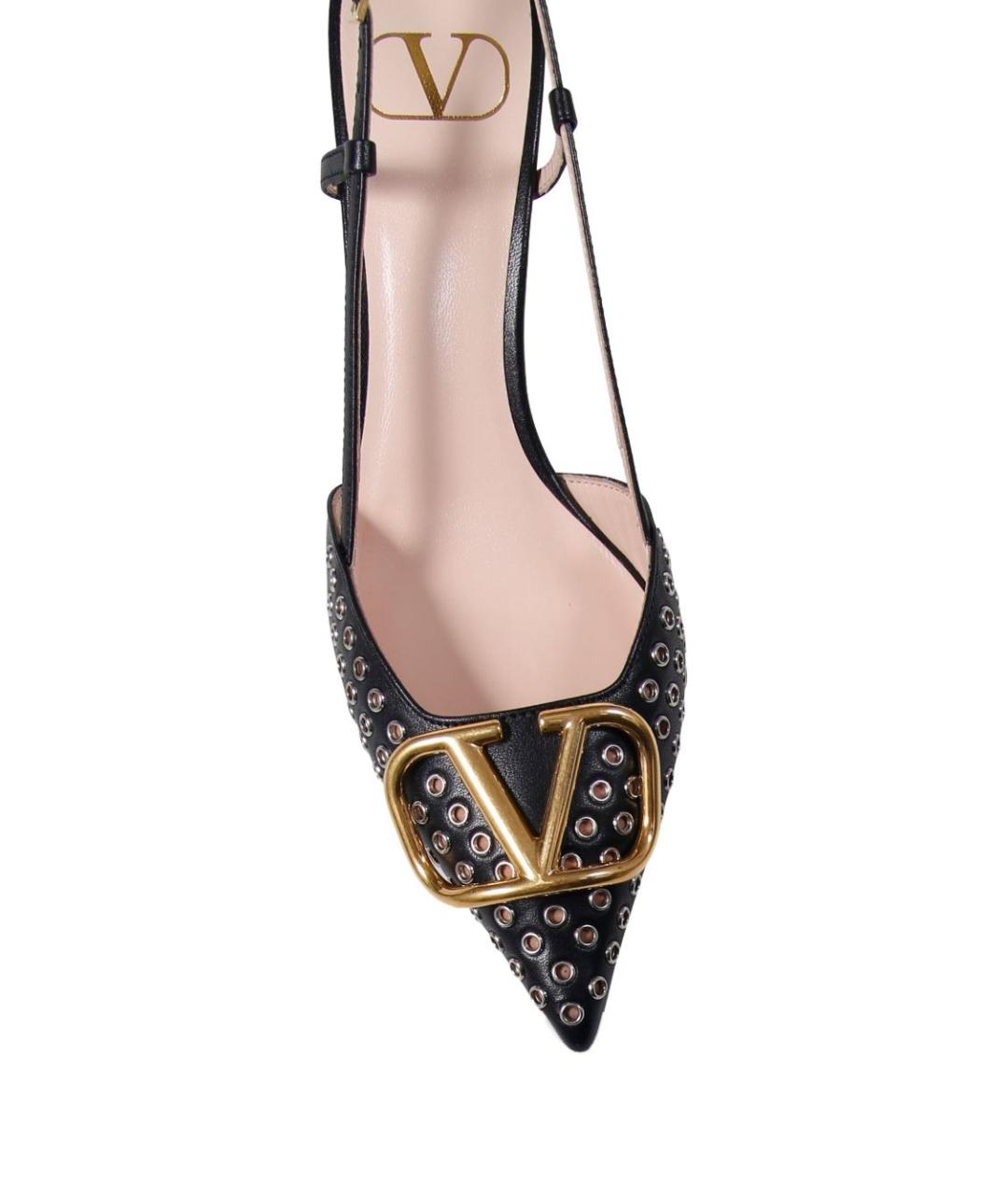 VALENTINO Черные кожаные туфли, фото 4