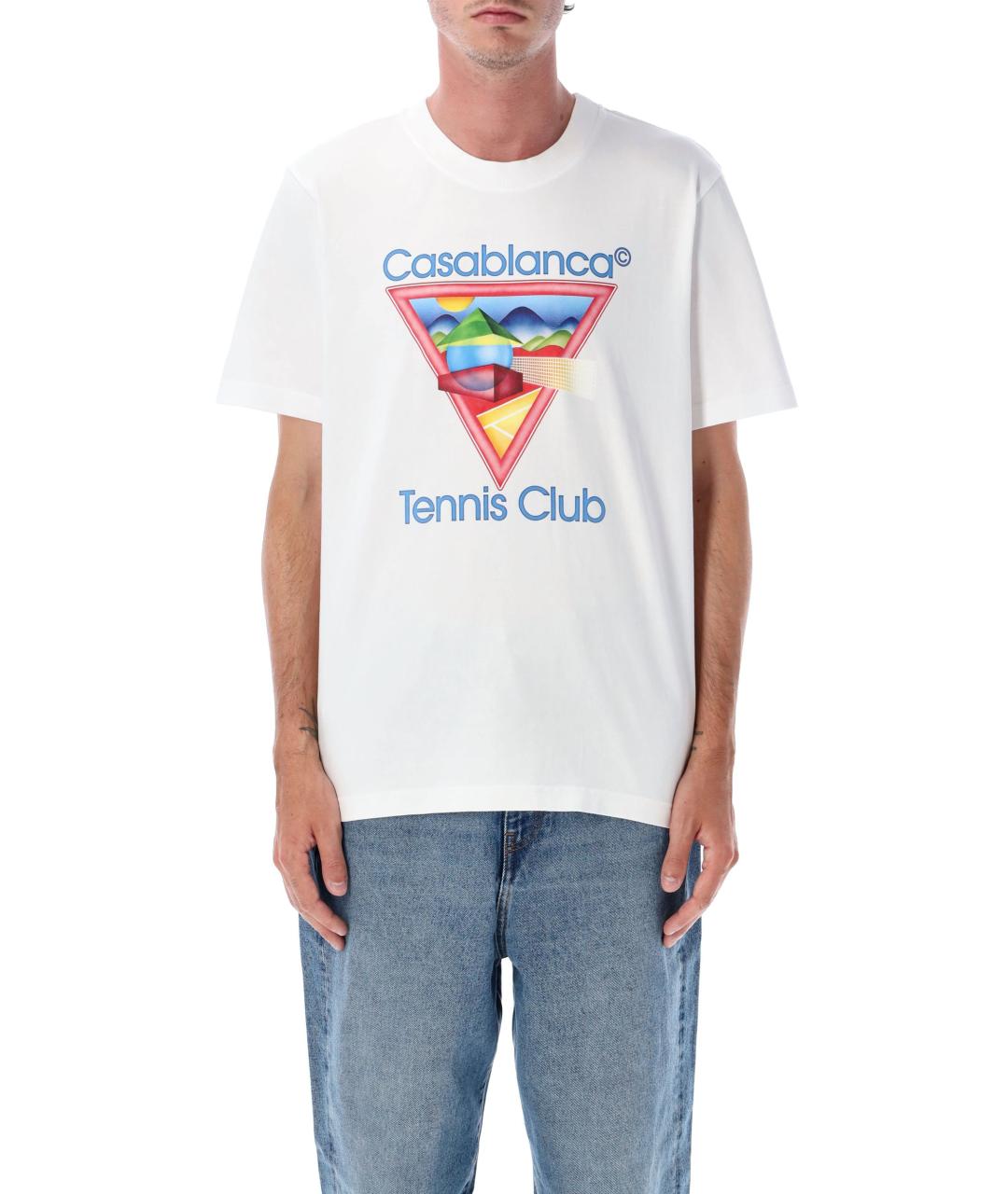CASABLANCA Белая хлопковая футболка, фото 2