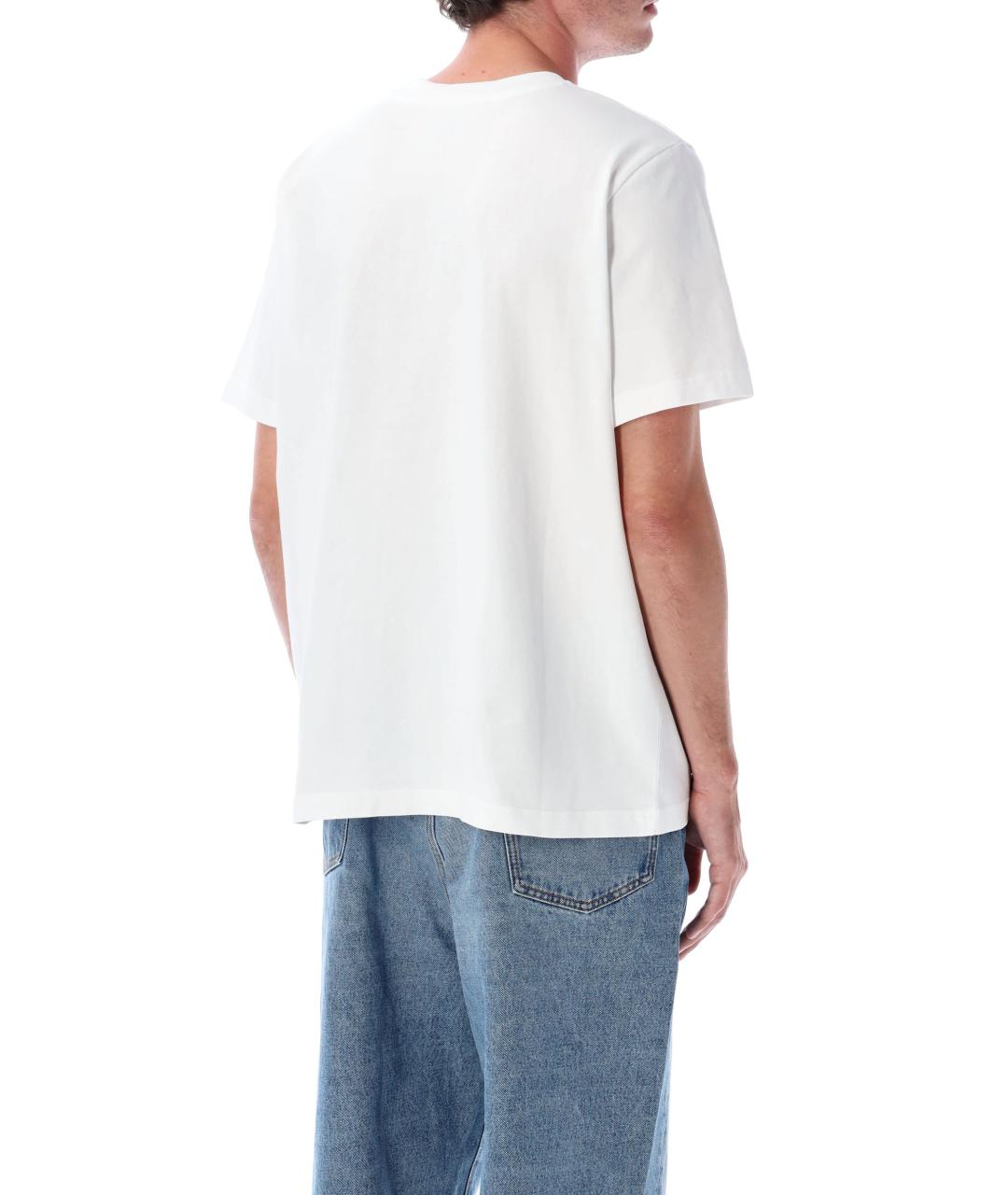 CASABLANCA Белая хлопковая футболка, фото 3