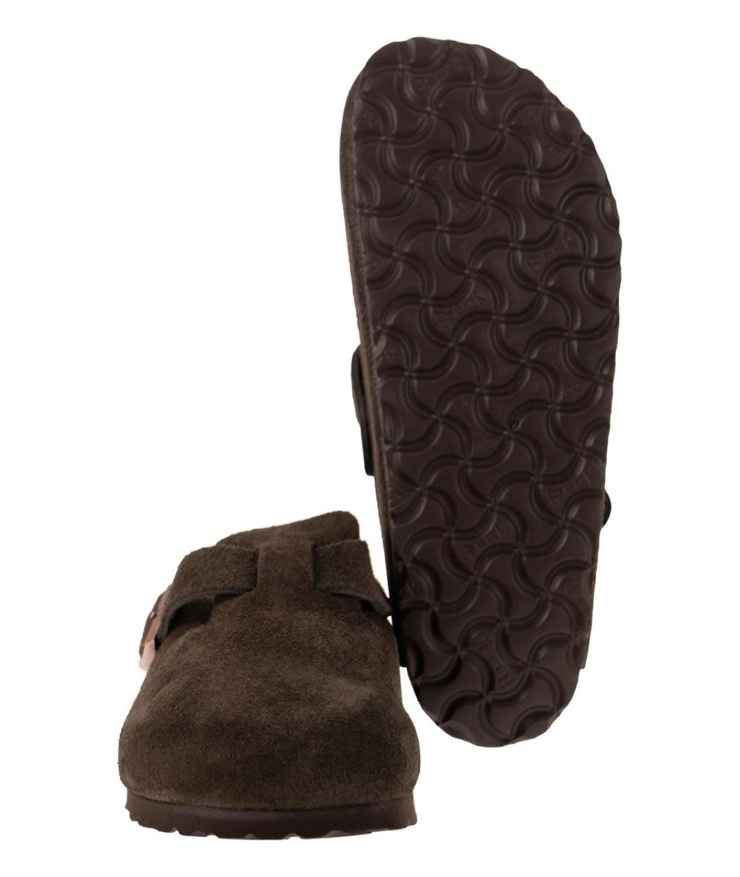 BIRKENSTOCK Коричневые замшевые сандалии, фото 5