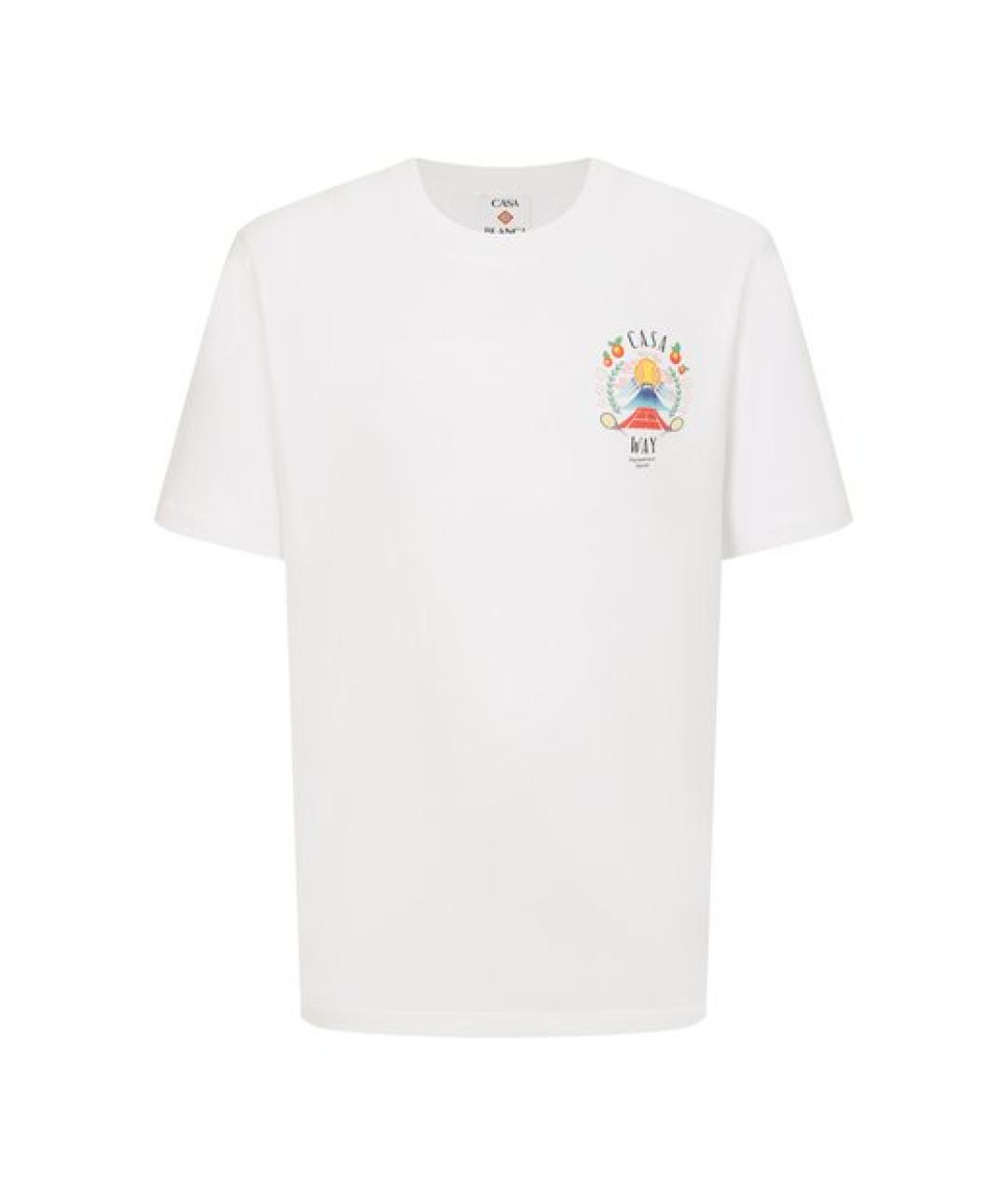 CASABLANCA Белая хлопковая футболка, фото 1