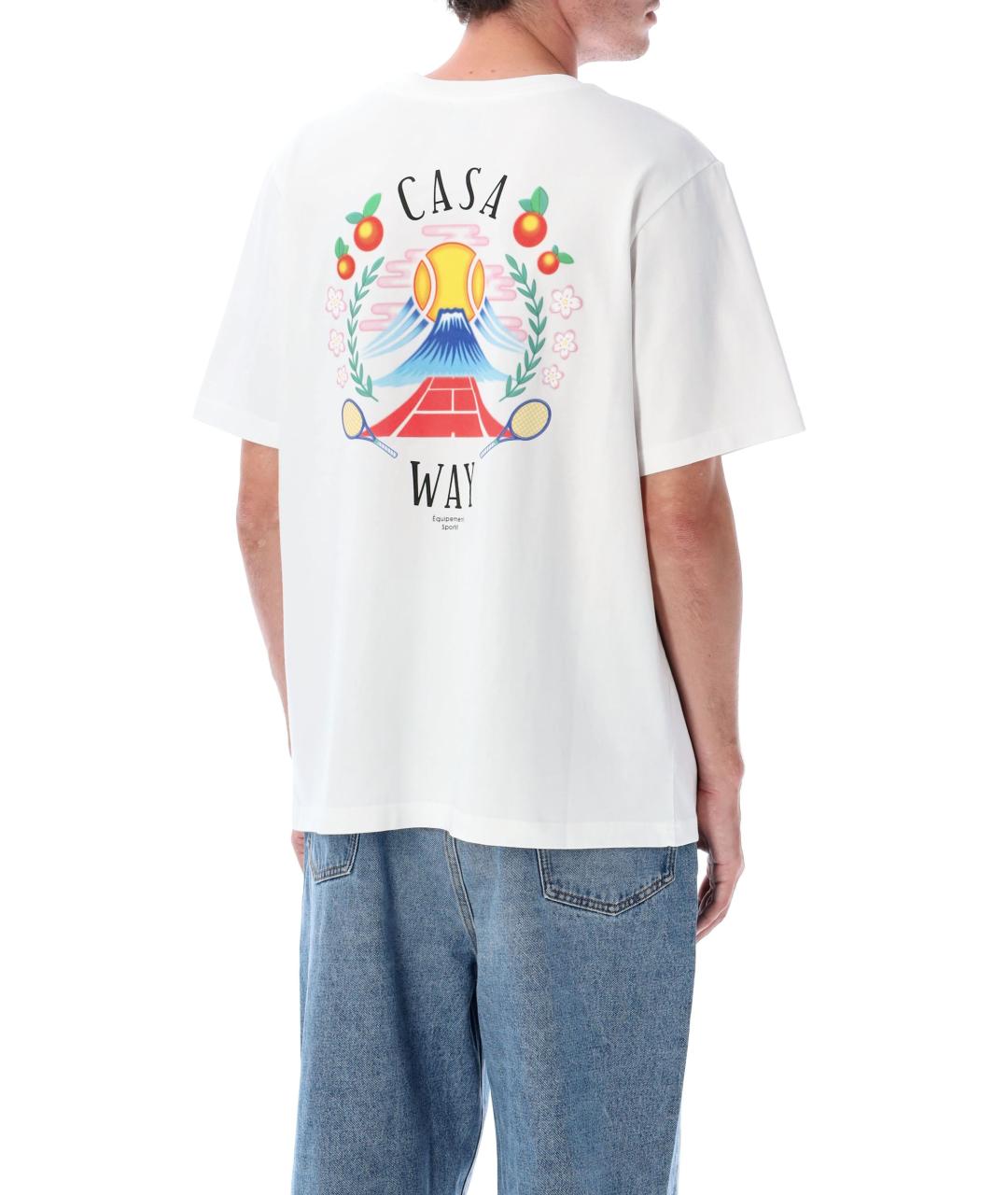 CASABLANCA Белая хлопковая футболка, фото 3