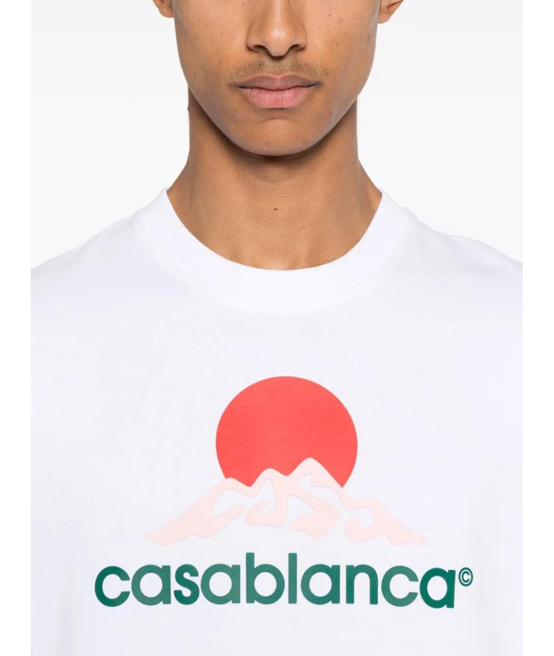 CASABLANCA Белая хлопковая футболка, фото 5