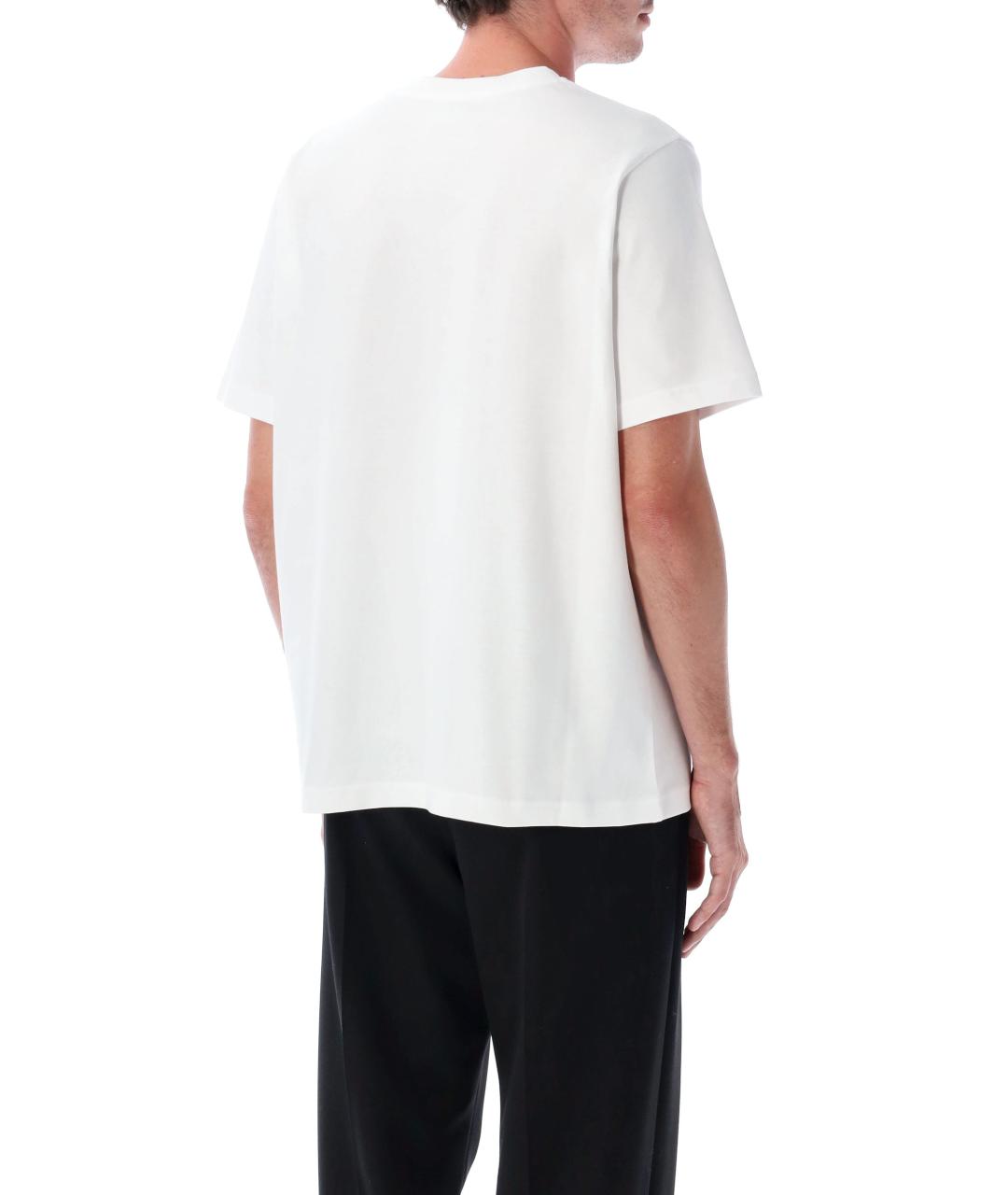 CASABLANCA Белая хлопковая футболка, фото 3